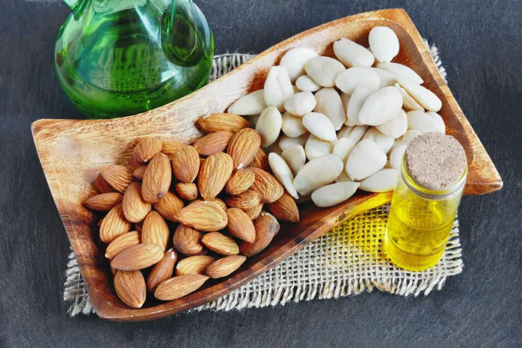 Preparing for Blanching Almonds