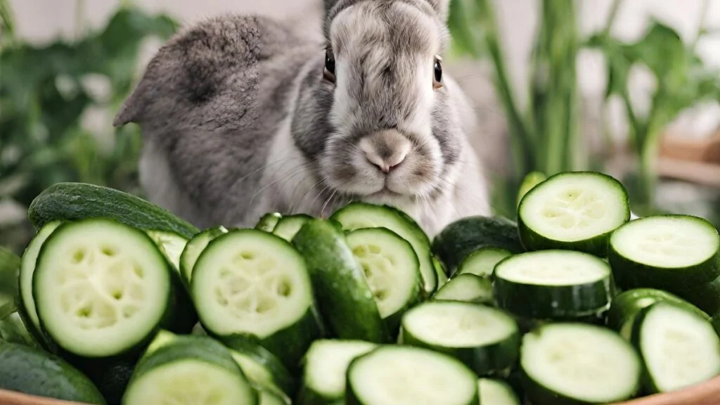 Rabbits are Eating Cucumbers
