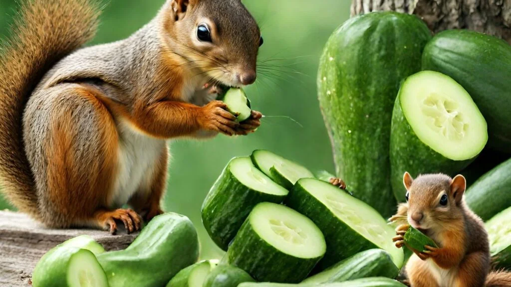 Squirrels and Chipmunks are Eating Cucumbers