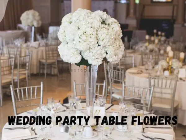Wedding Party Table Flowers - Elegant Centerpieces by Blossom & Bloom